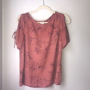 Peach cut sleeve blouse
